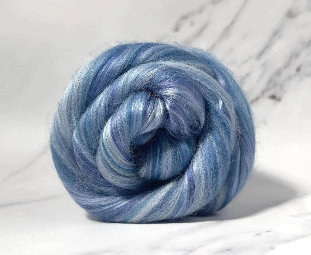 Glaciar Blue - BFL & Bamboo Fiber Combed Top
