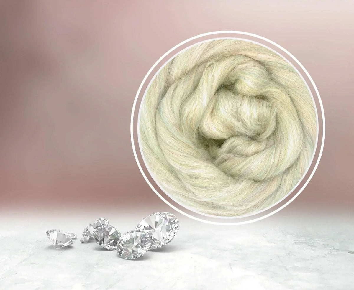 Glitzy Lightning - Merino & Rainbow Nylon Combed Top