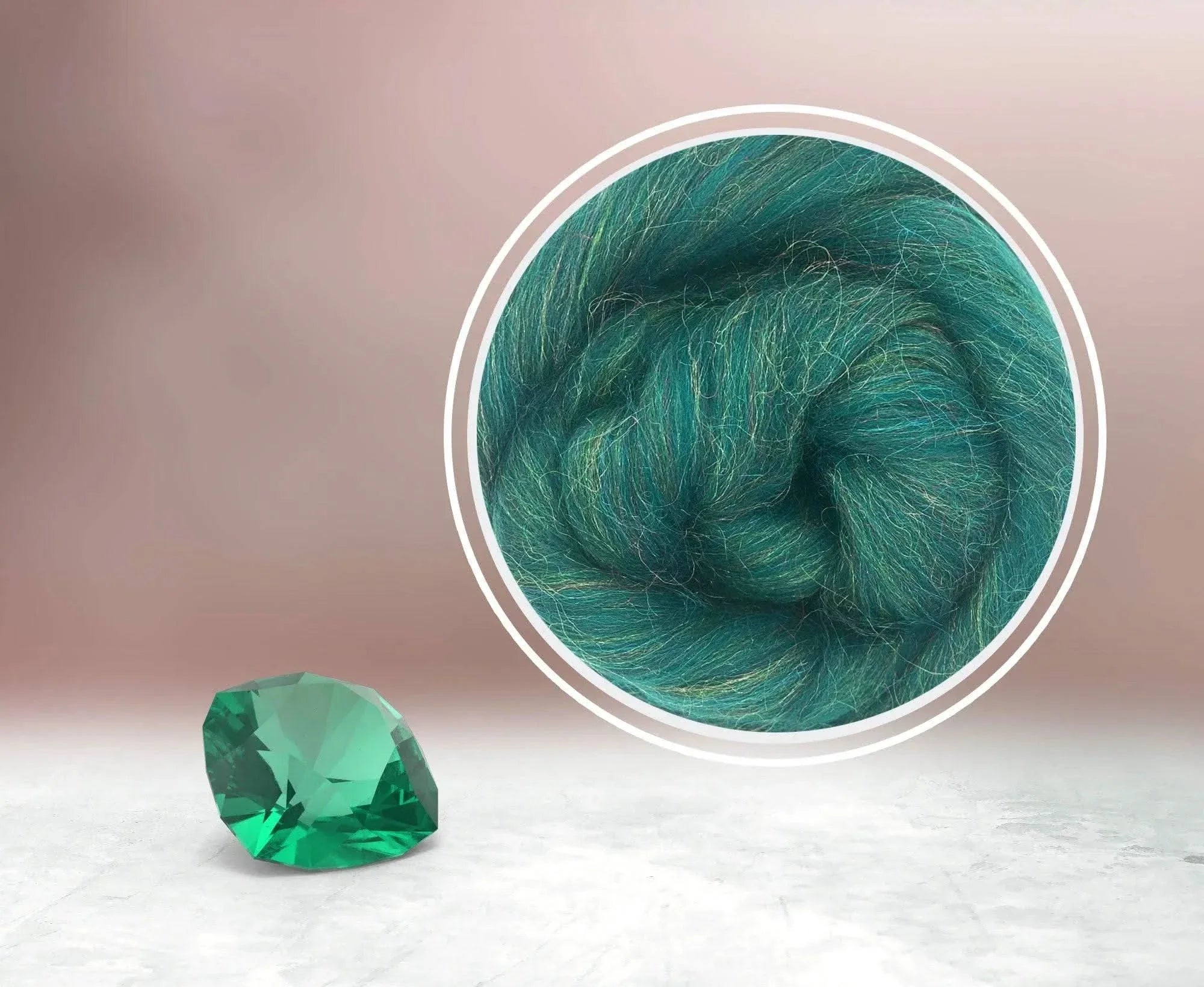Glitzy Mallard - Merino & Rainbow Nylon Combed Top