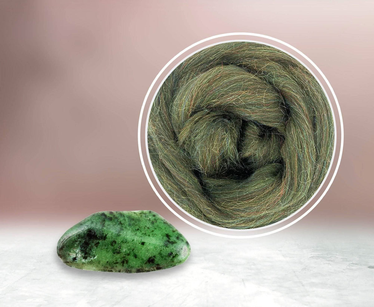 Glitzy Moss - Merino & Nylon Combed Top