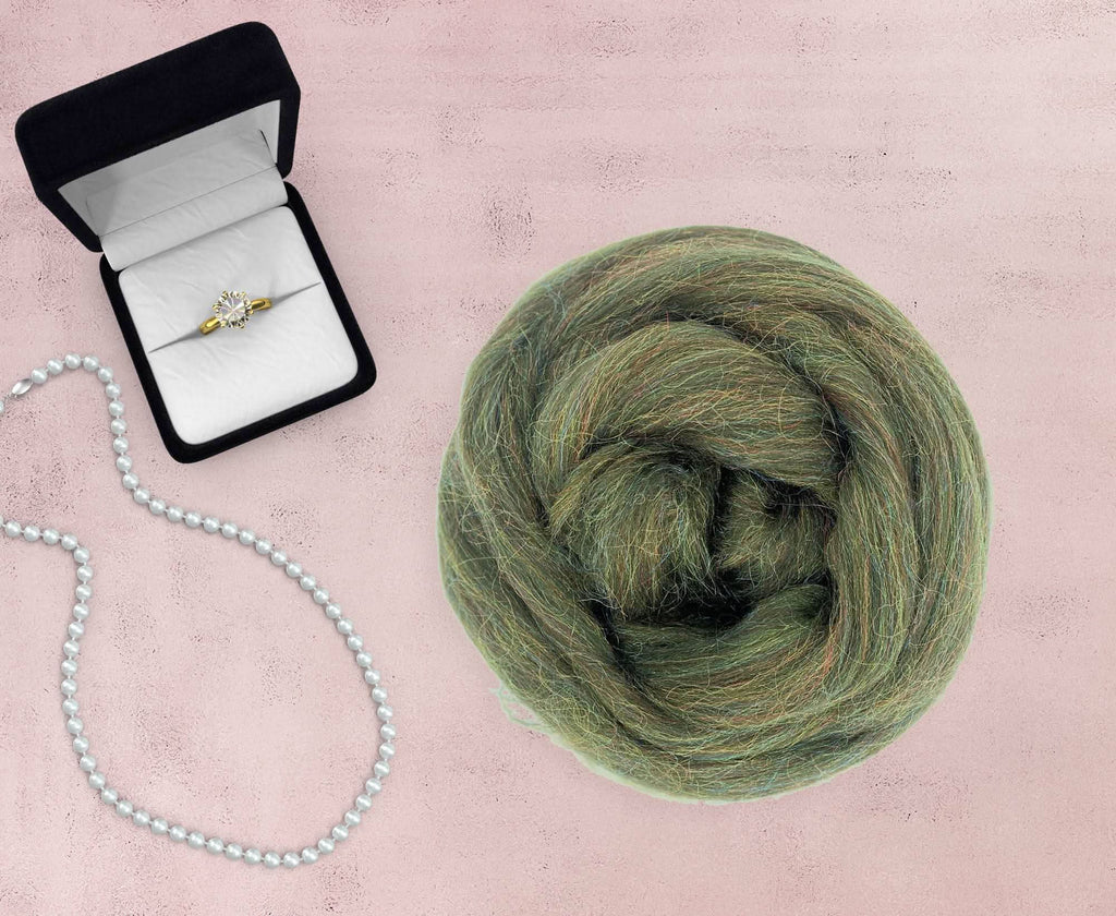 Glitzy Moss - Merino & Nylon Combed Top