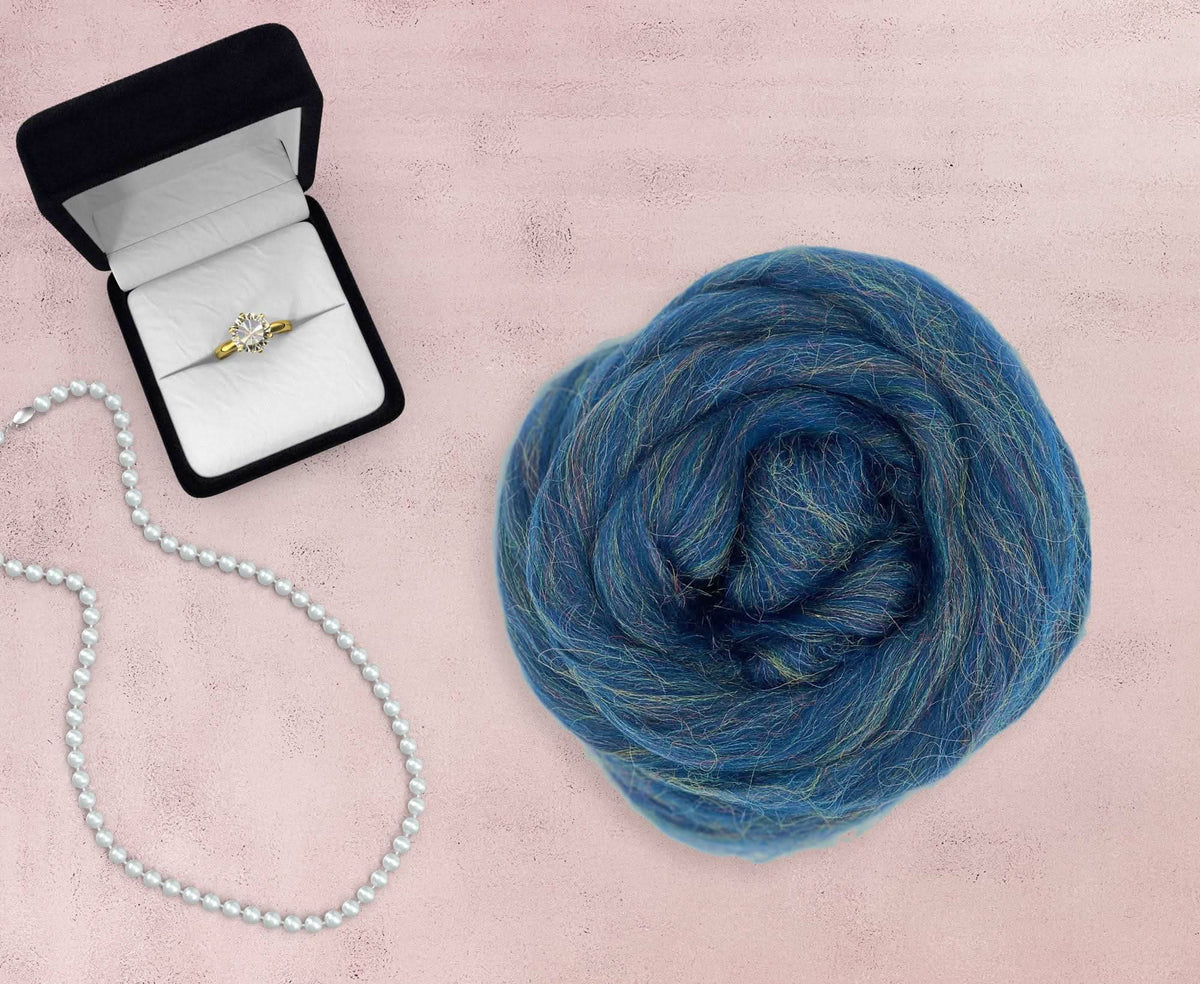 Glitzy Ocean - Merino & Nylon Combed Top