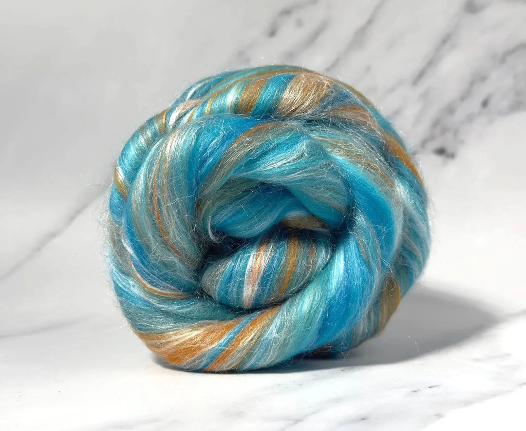 Kingfisher - Merino & Tussah Silk Combed Top