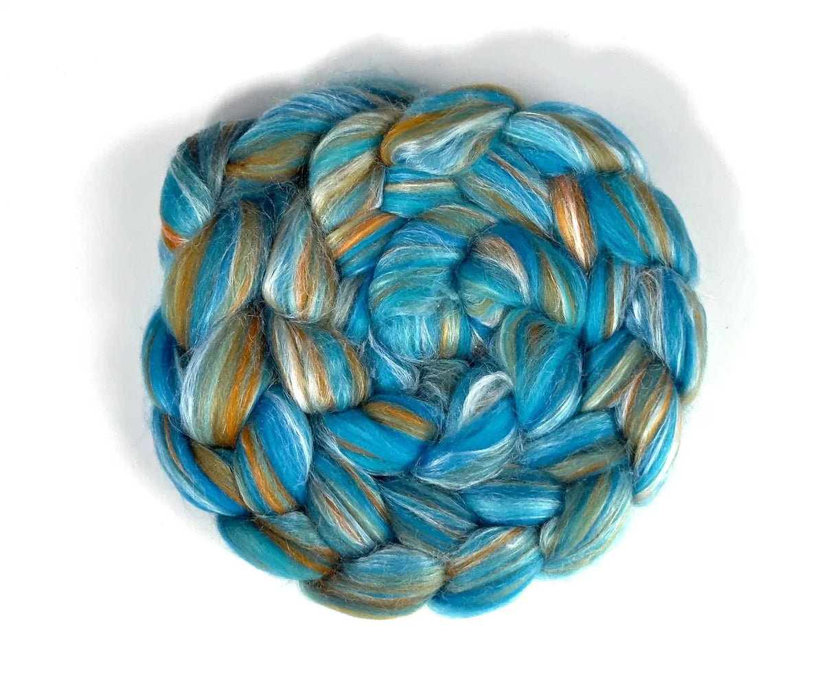 Kingfisher - Merino & Tussah Silk Combed Top