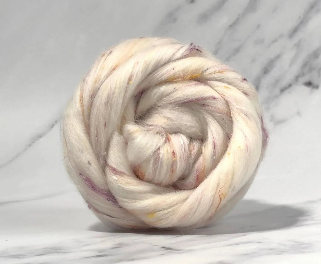 Rhubarb Crumble - Polwarth & Viscose Nepp Blended Top