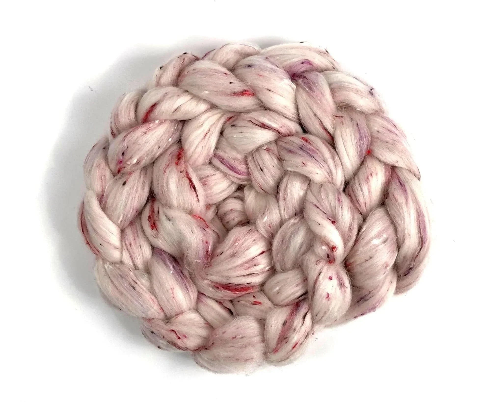 Strawberry Tart - Polwarth & Viscose Nepp Blend